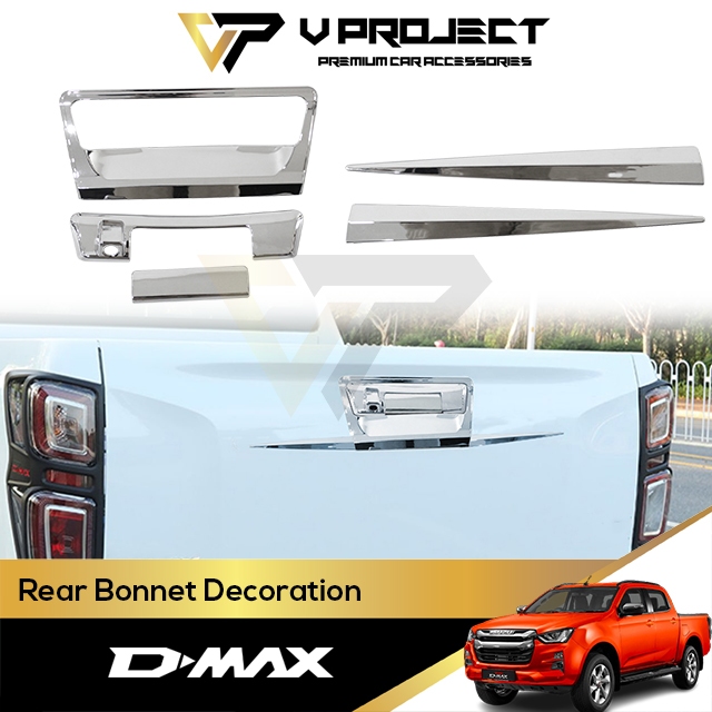 Isuzu D-Max Dmax RG RG01 2021-2025 ด้านหลังด้านหลังประตู Handle Tail Bonnet ซับใน Protector ฝาครอบ V