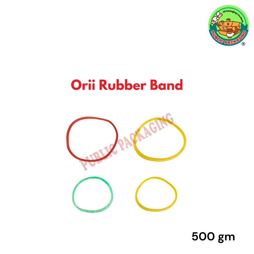 Orii / Mahaykit Pure Rubber Band 1" / 1.5"/ Getah / Virgin Rubber Band / Elastic Rubber Band (500gm 