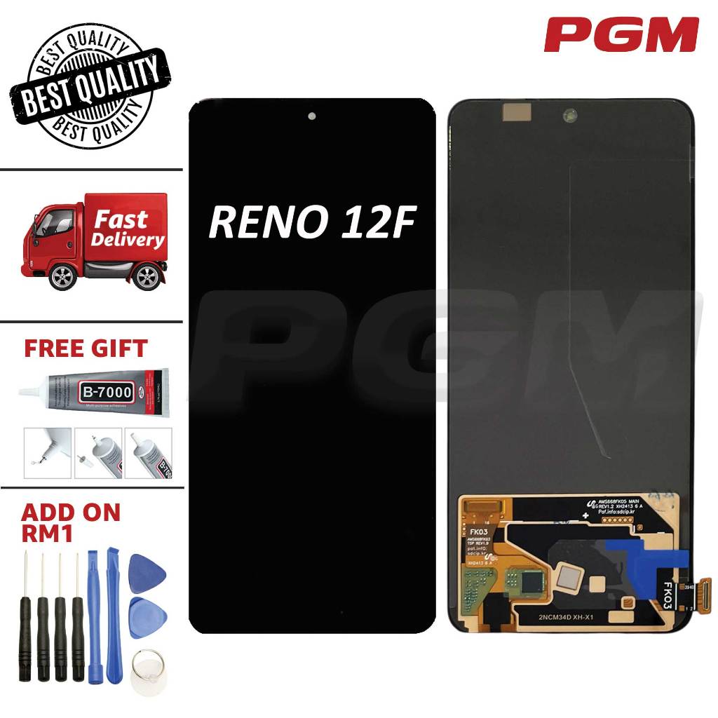 น้ํายาทําความสะอาดหน้าจอสัมผัส LCD เข้ากันได้กับ (OLED) OP RENO 12F / RENO 13F / REA 12 4G / REA 13 