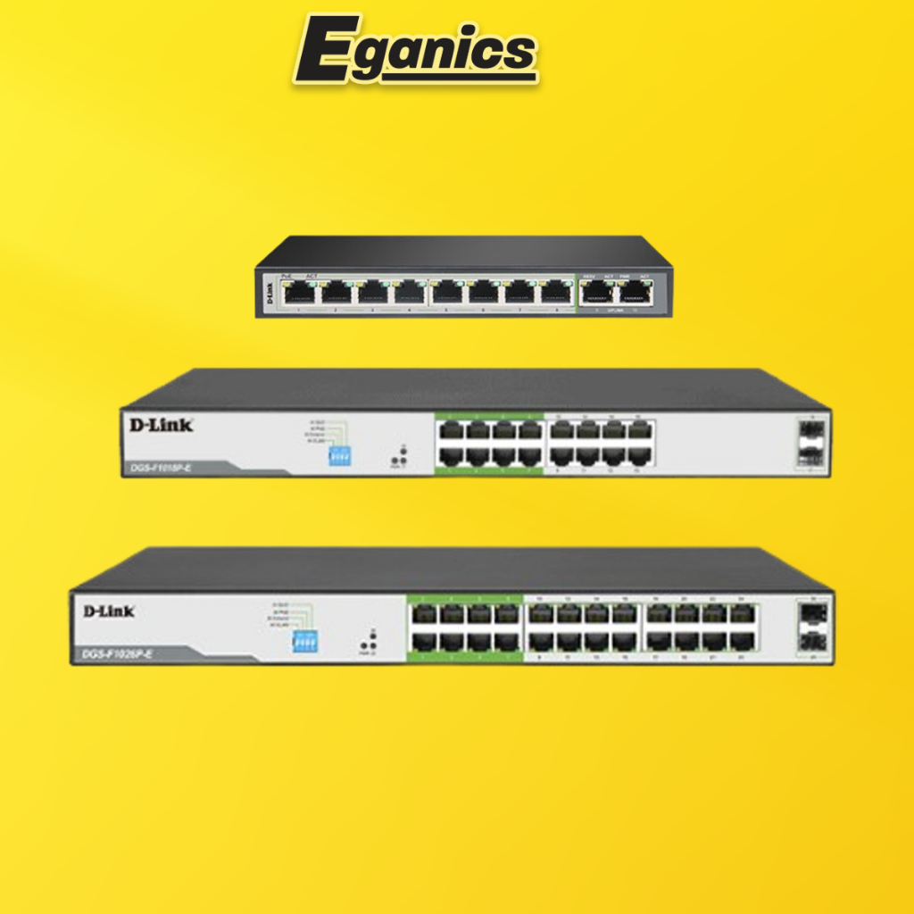 D-LINK 250M 26Port Unmanage Gigabit Switch พร้อมพอร์ต 24 PoE 250W และ 2 พอร์ต SFP DGS-F1026P-E/DGS-F