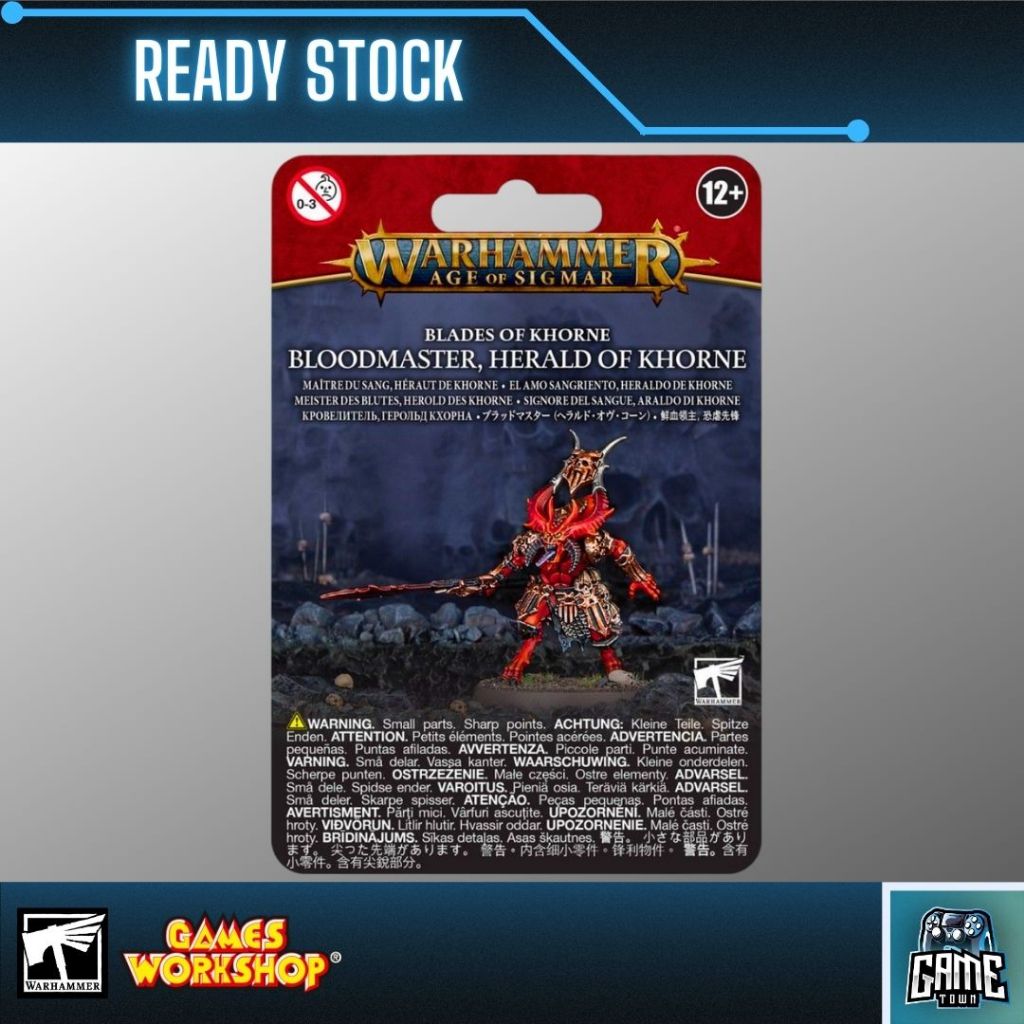 เกมเวิร์กช็อป Warhammer Age of Sigmar Blades of Khorne Bloodmaster, Herald of Khorne korne 锤A