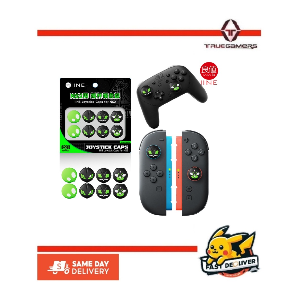 IINE NS2 NINTENDO SWITCH 2 POKEMON ZA PRO CON 2/JOY CON 2 คอนโทรลเลอร์ THUM GRIP (8P) - L1222