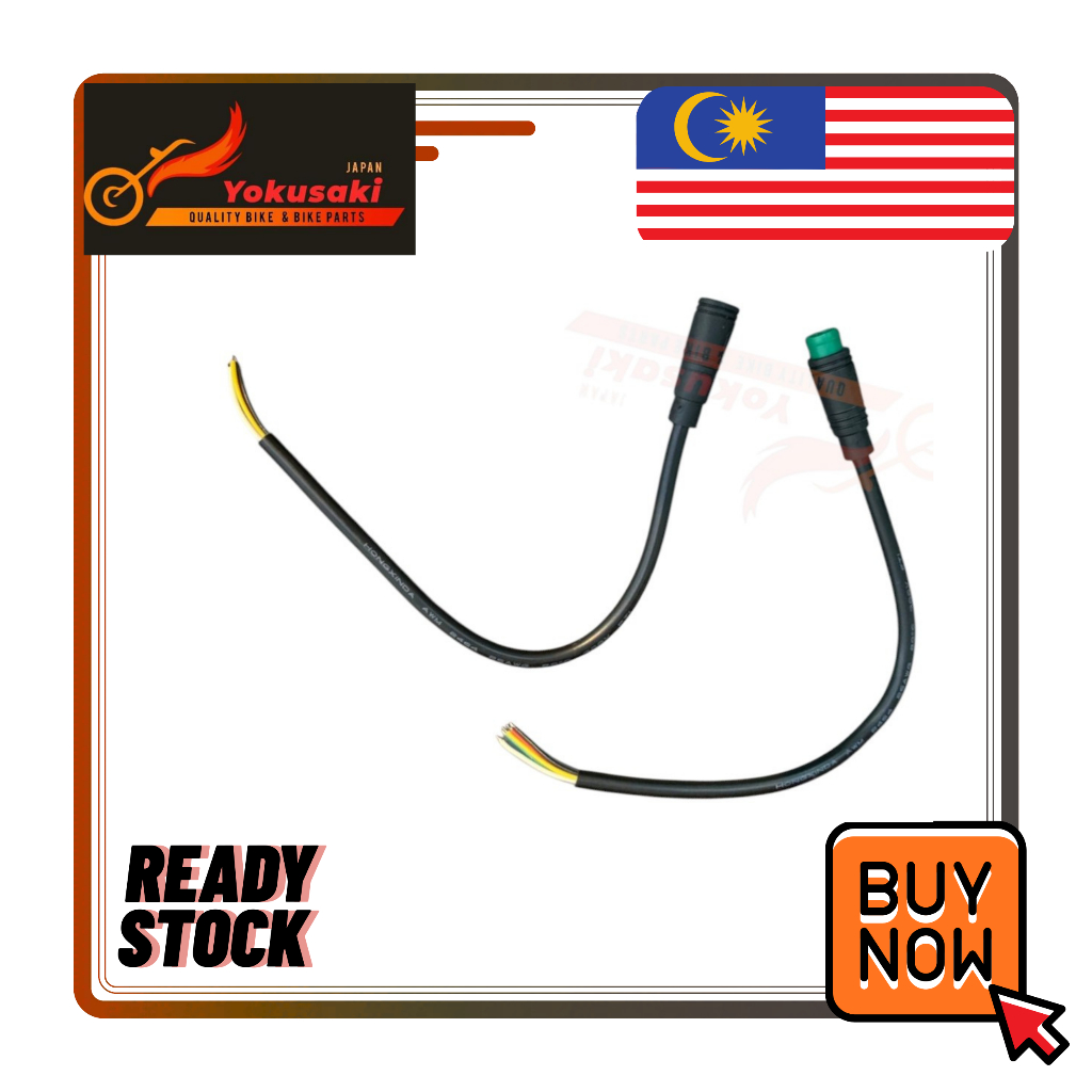 YOKUSAKI จอแสดงผล CONNECTOR 5PIN CABLE หญิง/MALE สําหรับไฟฟ้าจักรยานกันน้ํา CONNECTOR