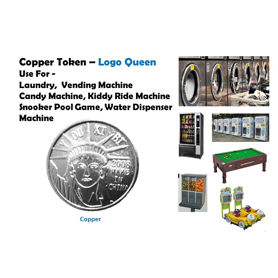 ซักรีด/Dobi,เครื่องหยอดเหรียญ,เครื่องทําน้ํา,GameArcade-Copper Token Queen / Ratu Token
