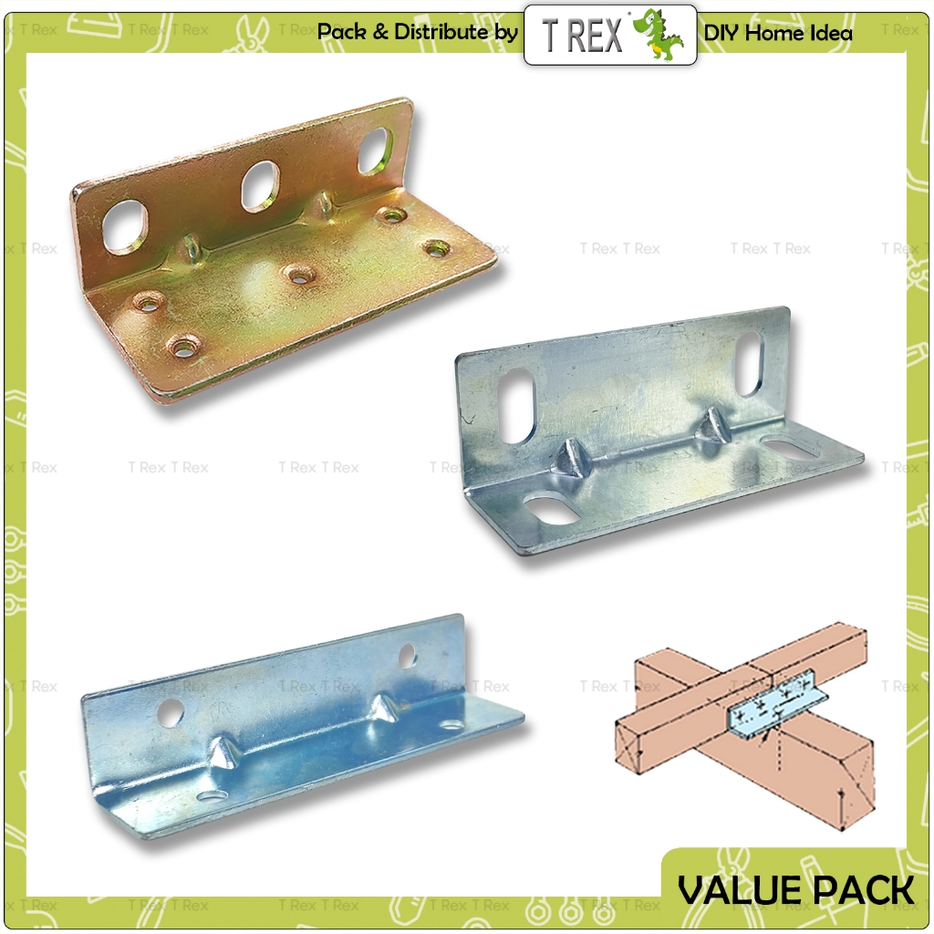 T Rex DIY Multi Use C Channel เฟอร์นิเจอร์รูปร่างยาว L Shelve Bracket มุมข้อต่อรั้ง/เบรค L
