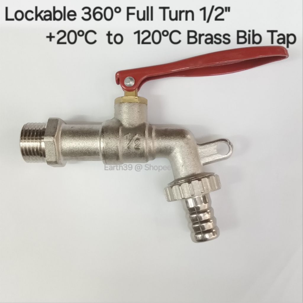 360 Turnable & Locking  120 C PN2.5Mpa วาล์วทองเหลือง Union Tap ½2"; <1 ชิ้น> // Kepala Paip Air Pan