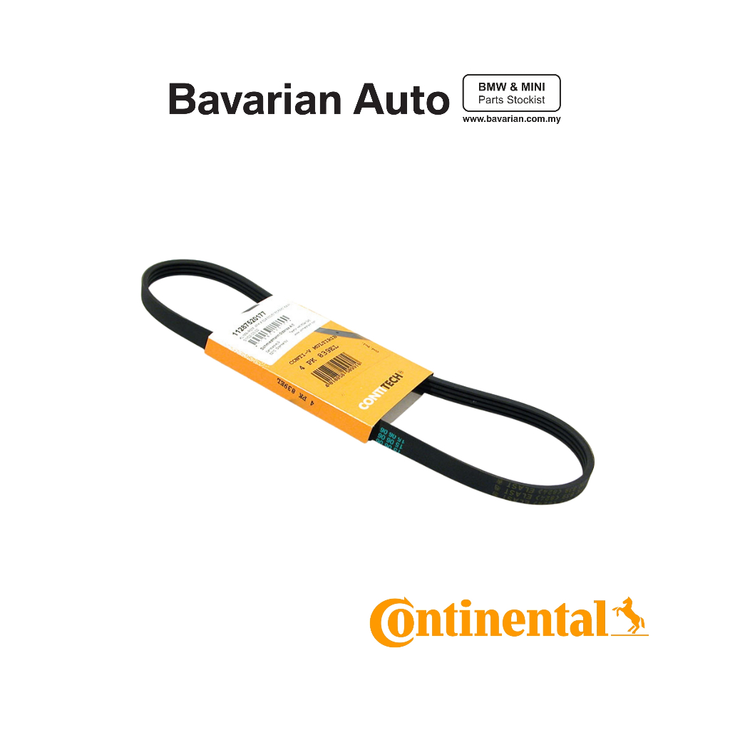 สายพาน V-Belt Continental Ribbed (4PK 824) เครื่องยนต์ BMW E60/E63/E66 พร้อม N62/N62N 11287520177