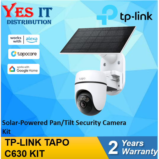 TP-Link Tapo C630 KIT กล้องรักษาความปลอดภัย Pan/Tilt พลังงานแสงอาทิตย์ | แบตเตอรี่ 3K 5MP, AI Detect