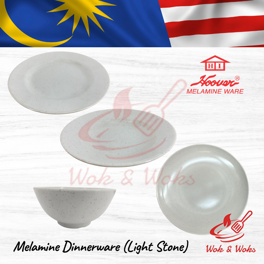 จานเมลามีนยี่ห้อ Hoover ชาม / Pinggan Mangkuk Melamin Jenama Hoover (หินอ่อน)