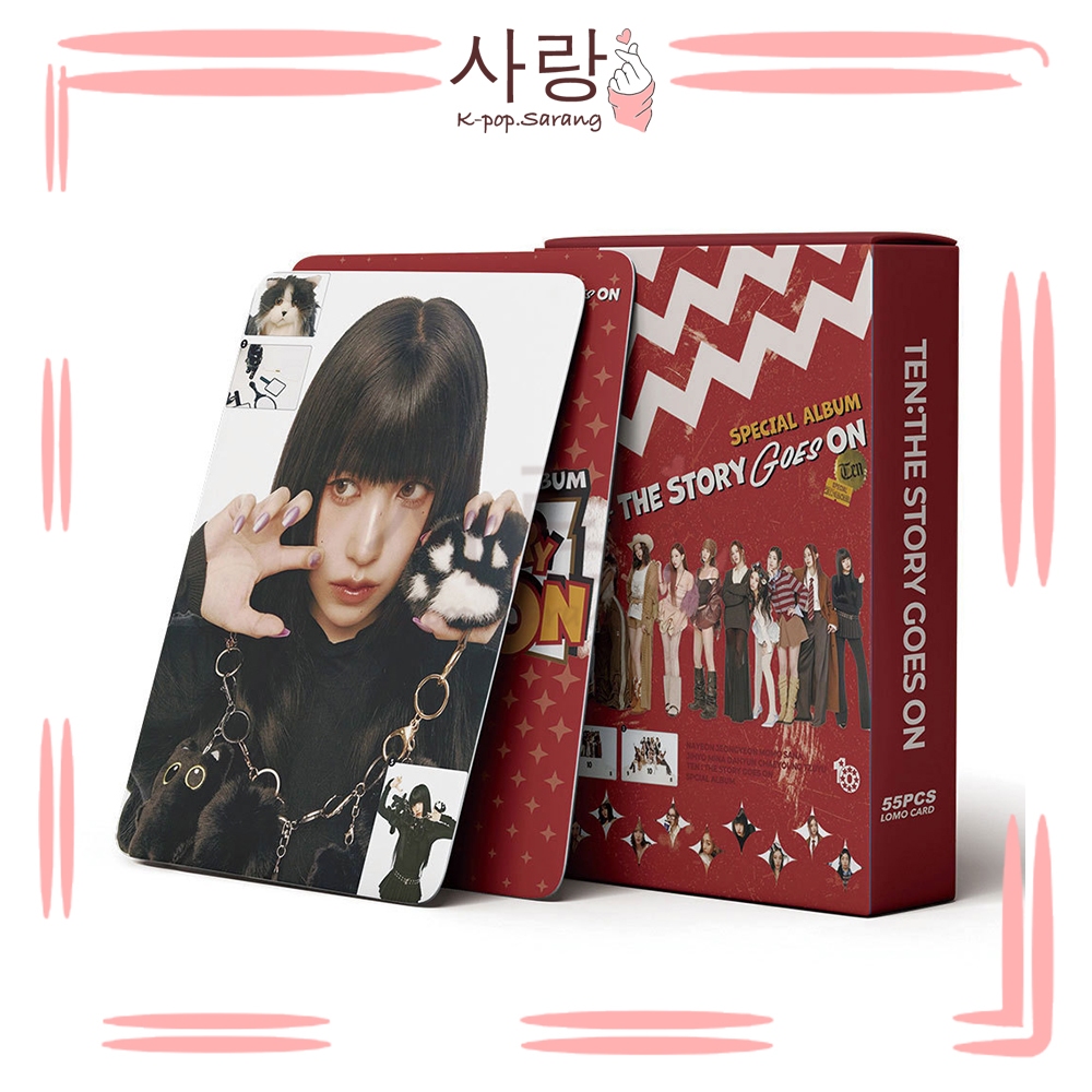 55 ชิ้น TWICETEN : THE STORY GOES ON Red Group LOMO Card Set Collection Kpop Nayeon Jihyo Tzuyu Sana