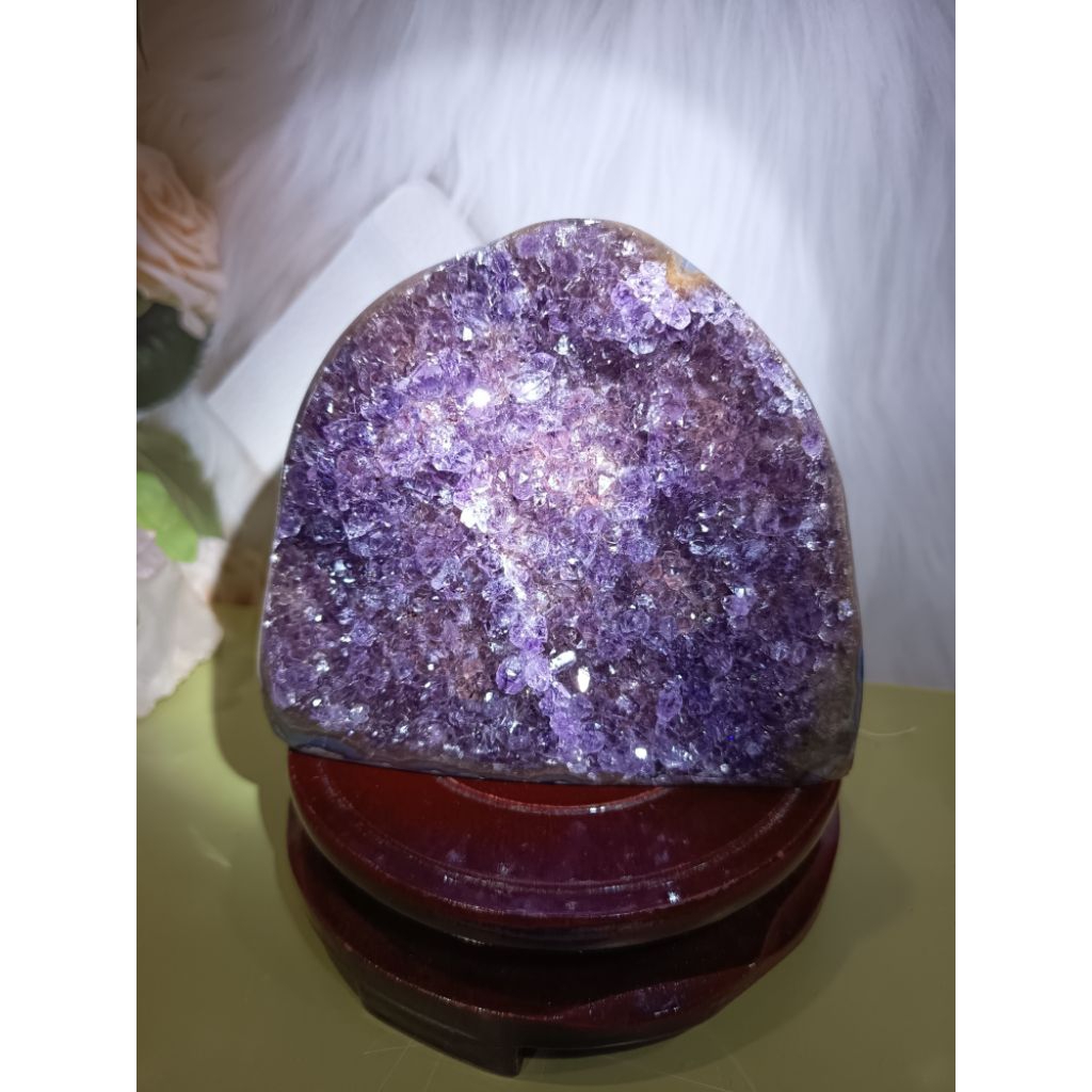 Von 38 geode คริสตัลอเมทิสต์ธรรมชาติ