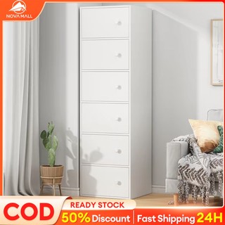 ✨Alamari Buku 3-5 Layer Storage Cabinet With Door Living Room Organizer Kabinet Bedroom Wall-side Cabinet 墙边柜/收纳柜