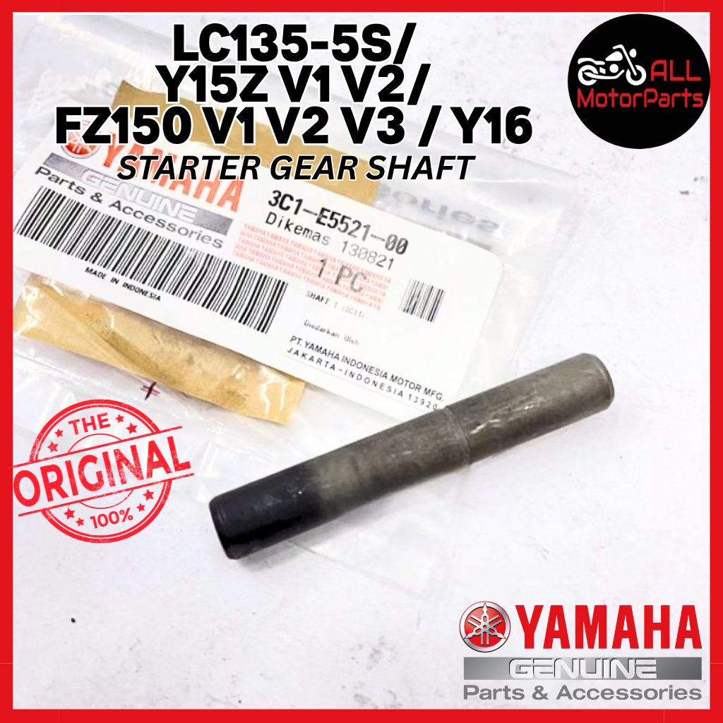 LC135-5S 5 ความเร็ว Y16 Y15 Y15Z FZ150 YSUKU Y15 FZ150i FZ STARTER GEAR SHAFT 3C1-E5521-00 100% YAMA
