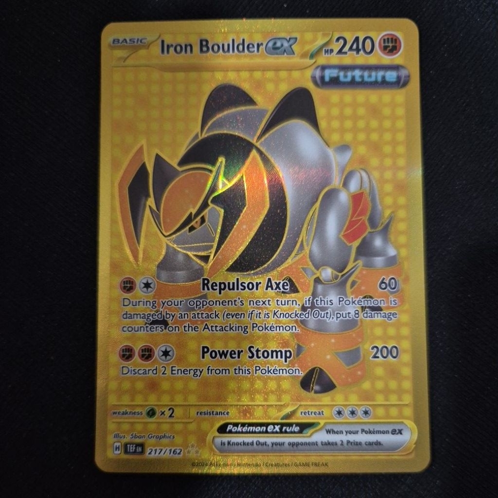 การ์ดโปเกมอน TCG : SV5 Temporal Forces : Iron Boulder ex 217/162 การ์ดโปเกมอน Hyper Gold