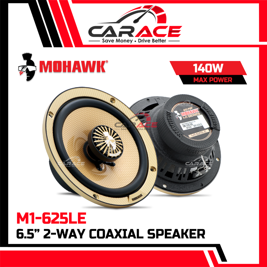 MOHAWK M1-625LE 6.5 2-Way Coaxial Speaker 6.5 นิ้ว 2Way Speaker 140Watts CARACE MOHAWK Speaker M1 LE
