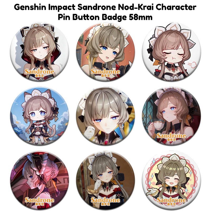 Genshin Impact Sandrone Nod-Krai Character Pin Button Badge 58mm