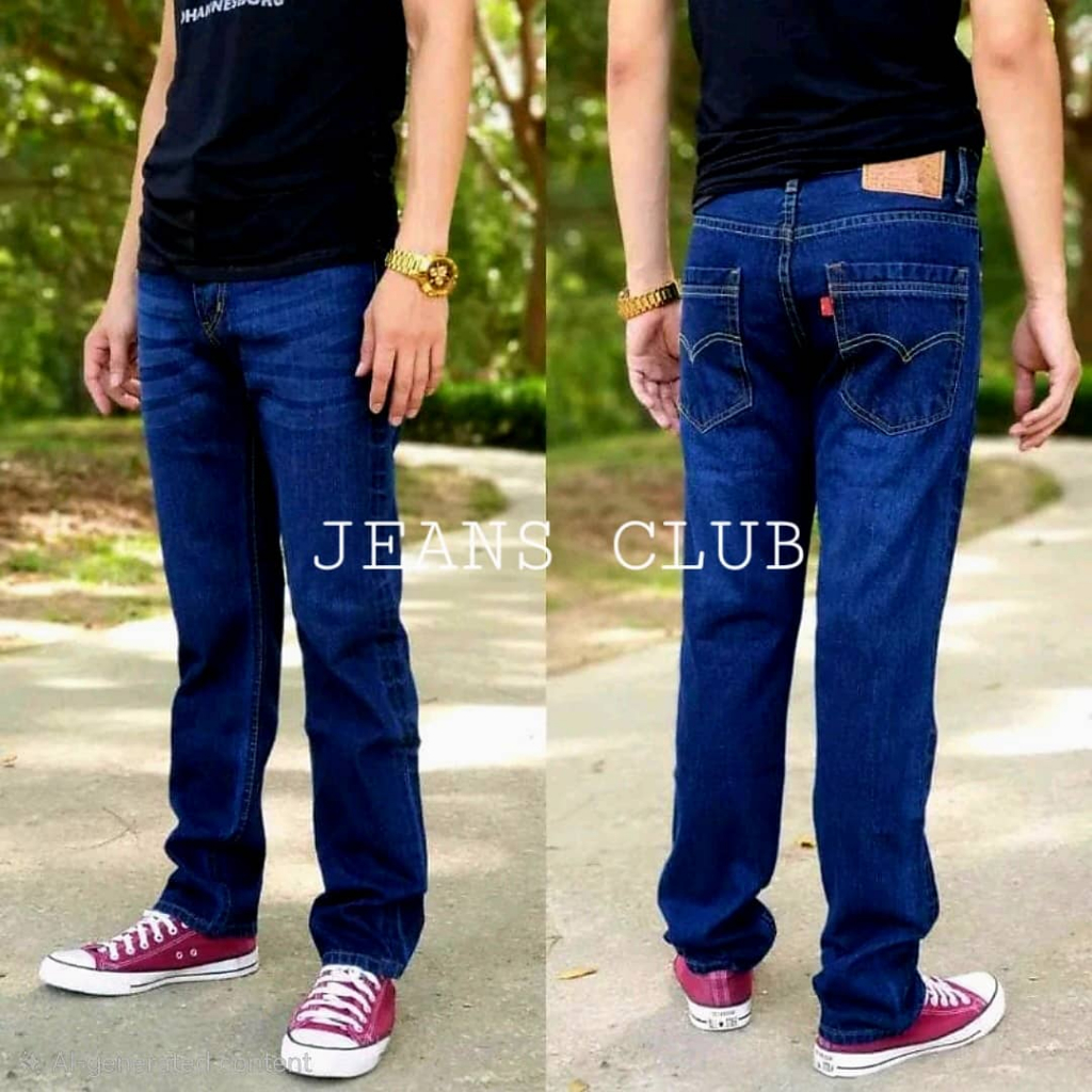 O1 Seluar Jeans Lelaki Straight Cut Premium Denim Jeans Pants Button(28-40) & Zip(42-48)