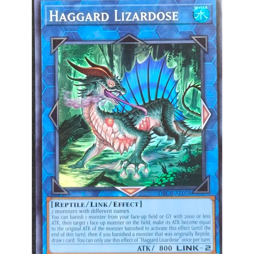 YUGIOH Haggard Lizardose [DBCB-AE058-SR] การ์ดเดี่ยว OCG