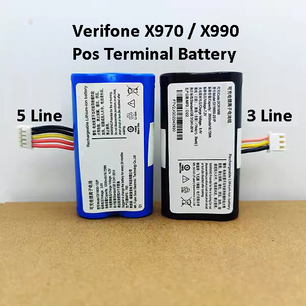 Verifone X990 / X970 POS terminal Pos เครื่องพิมพ์ใบเสร็จสแกนเครื่องแบตเตอรี่ลิเธียมแบบชาร์จไฟได้ SX