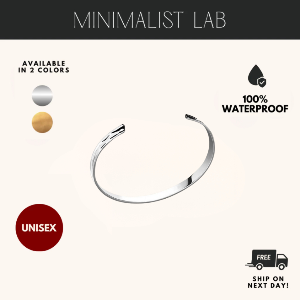 MINIMALIST LAB Titanium Sleek Pressed Bracelet Gelang Tekan Sleek Titanium