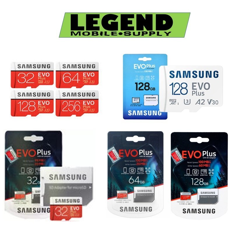 ชุดการ์ดหน่วยความจํา Samsung EVO Plus 16GB/32GB/64GB/128GB/256GB