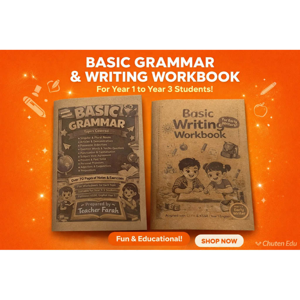BASIC GRAMMAR (72PAGE) & BASIC WRITING (58PAGE)BOOM WORK YEAR 1-3 KSSR SYLIPBUSS