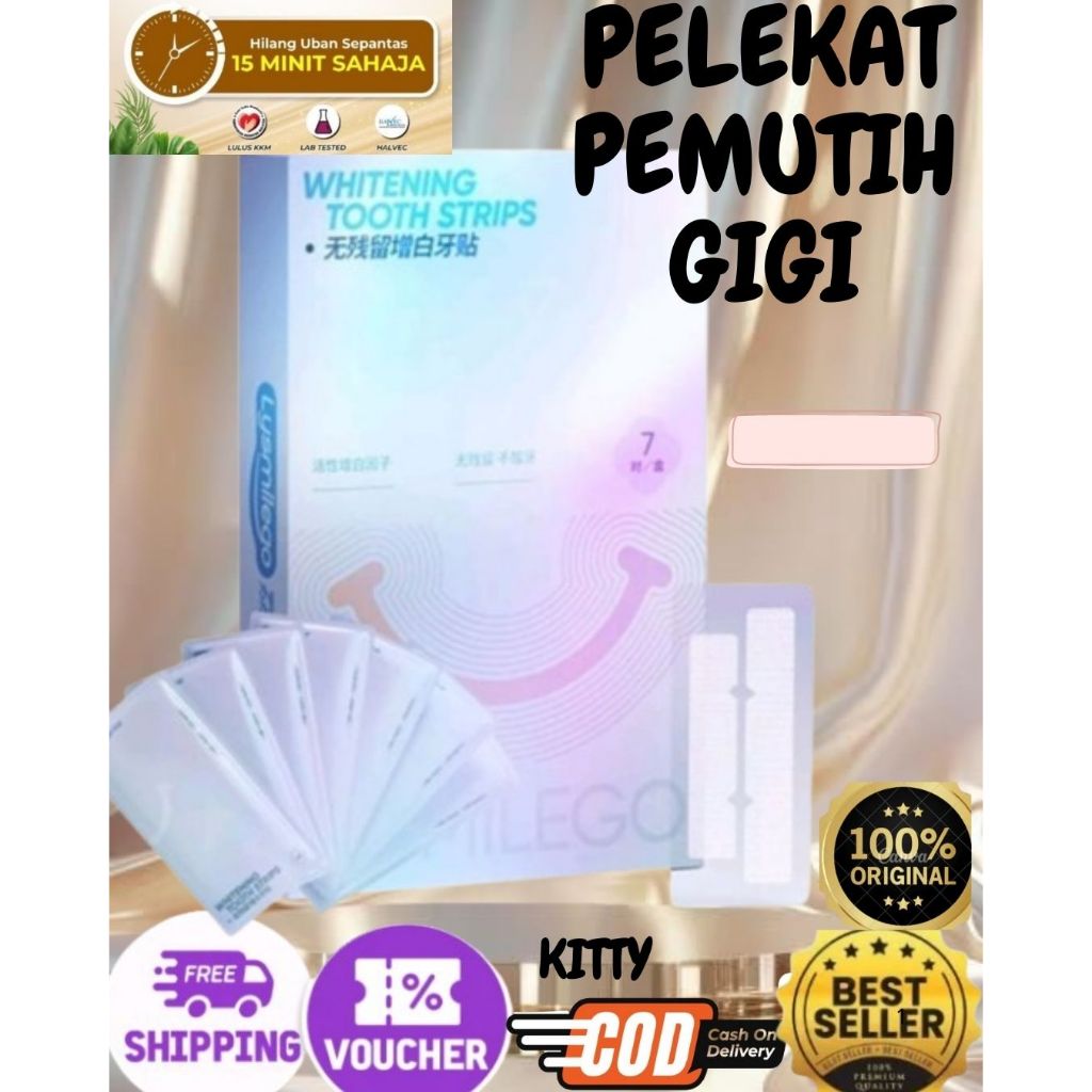TEETH WHITENING FOR DAILY USE JUST STICK IT IT WILL BE SEVERAL MINUTES TO REMOVE CLEAN WHITE TEETH RIM
