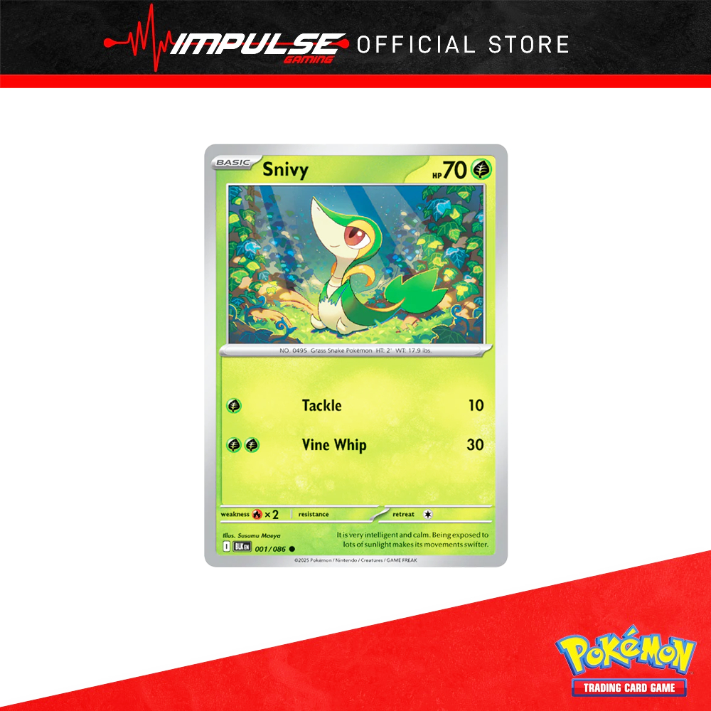 การ์ด Pokemon Tcg Eng: 001/086 Snivy