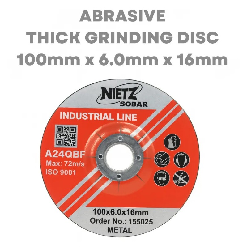 NIETZ SOBAR แผ่นเจียรหนาสายอุตสาหกรรม 4" – A24QBF