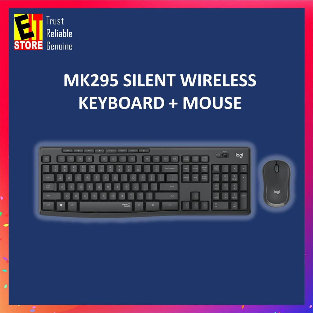 LOGITECH MK295 SILENT COMBO คีย์บอร์ดไร้สาย + เมาส์ไร้สาย