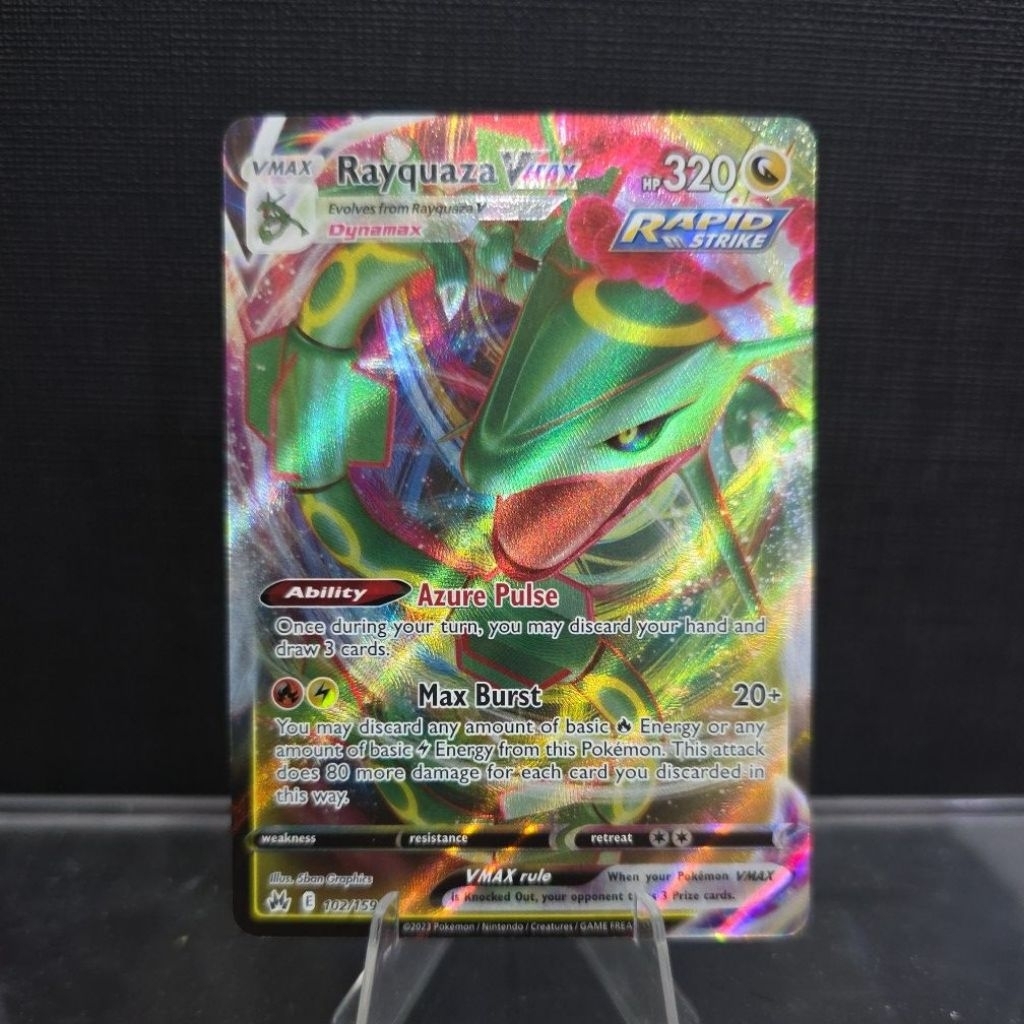 การ์ด Rayquaza VMax ปี 2023 (Full Art Holo)