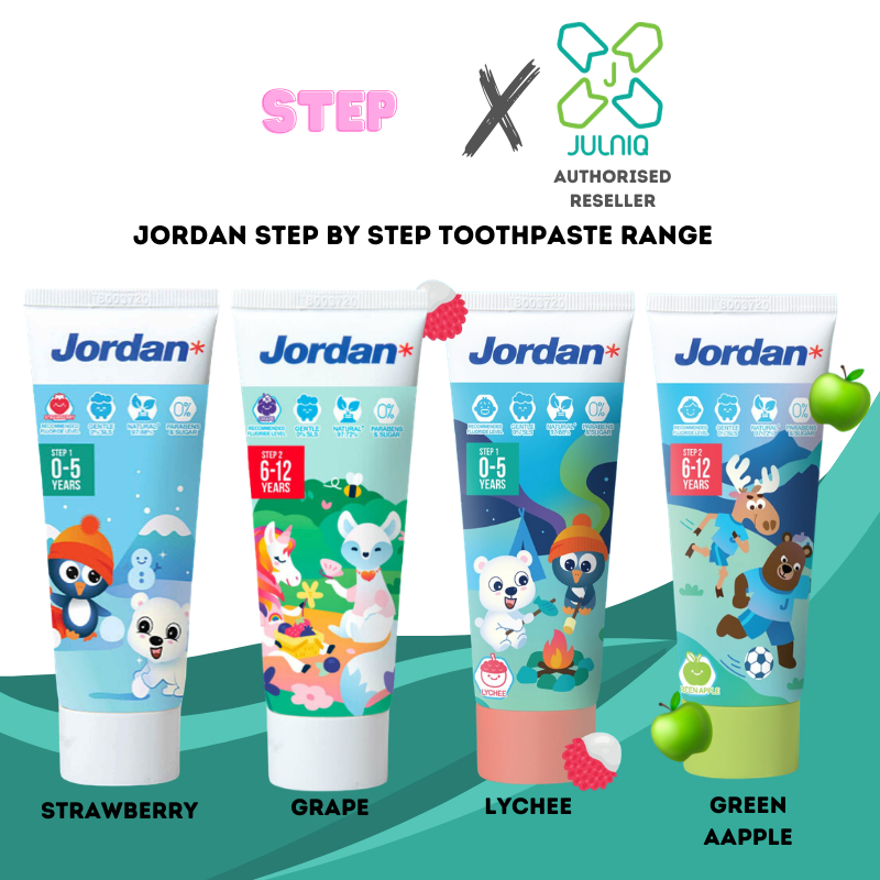JORDAN ยาสีฟันสําหรับเด็ก ระยะขั้นบันได 75g