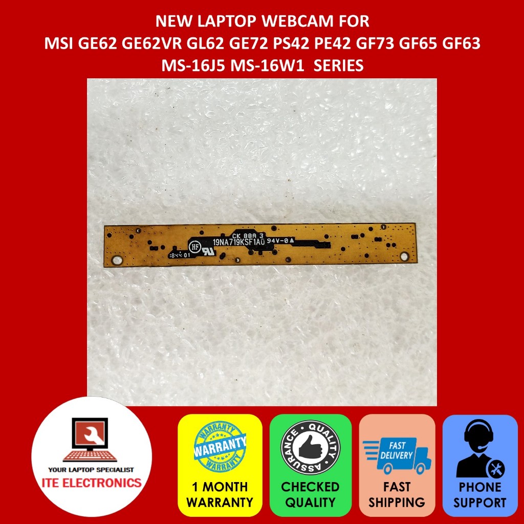 ใหม่ MSI GE62 GE62VR GL62 GE72 PS42 PE42 GF73 GF65 GF63 MS-16J5 MS-16W1 SERIES LAPTOP BULLT-IN WEB S