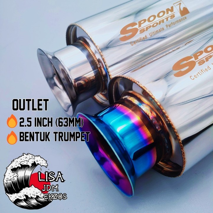 เสนอ!! JS Racing / Spoon Sport / Remus / Regu Ekzos Muffler 4 inci Jepun Import Exhaust