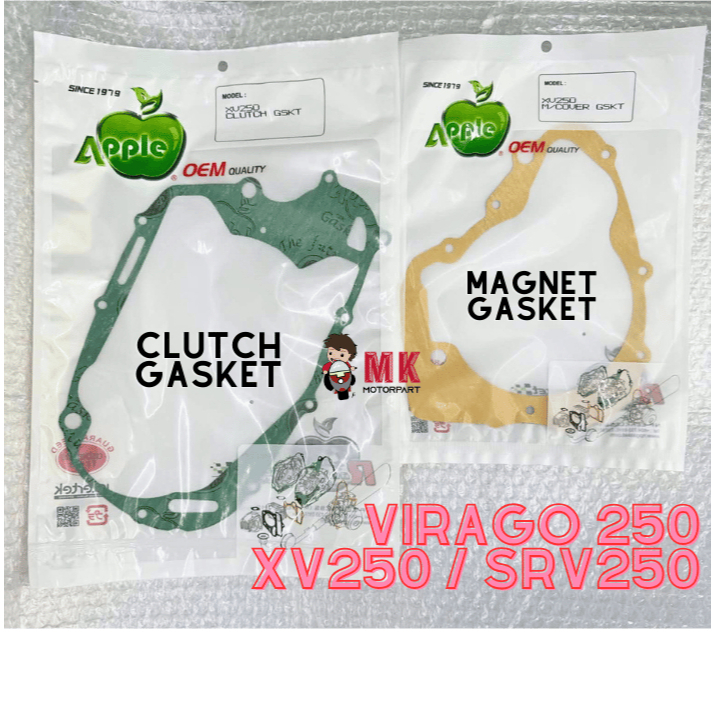 CLUTCH / MAGNET ปะเก็น XV250 / Virago250 Apple Gasket Crankcase Magneto Cover Yamaha Virago 250 / SR