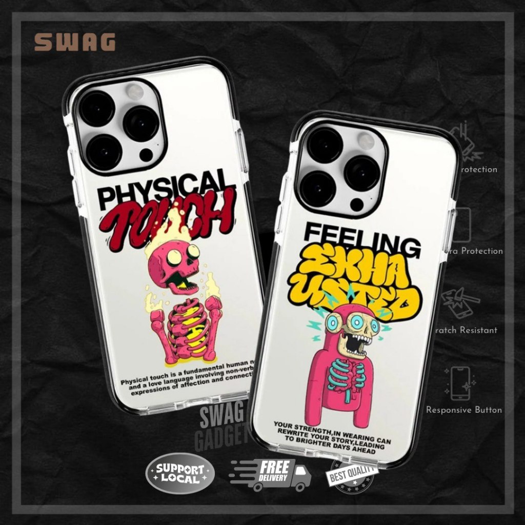 Physical Touch IMD Case เข้ากันได้กับ iPhone 17 Pro Max 16 Pro Max 15 Pro Max 14 Pro Max 13 Pro Max 