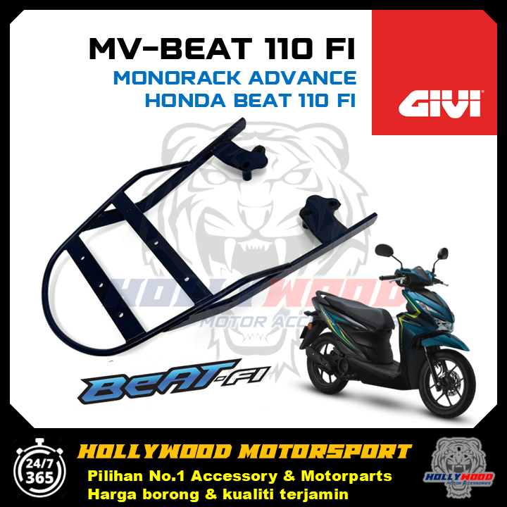 GIVI MARTRACK HONDA BEAT 110 Fi + กล่อง GIVI TANKER ABS TOP BOX