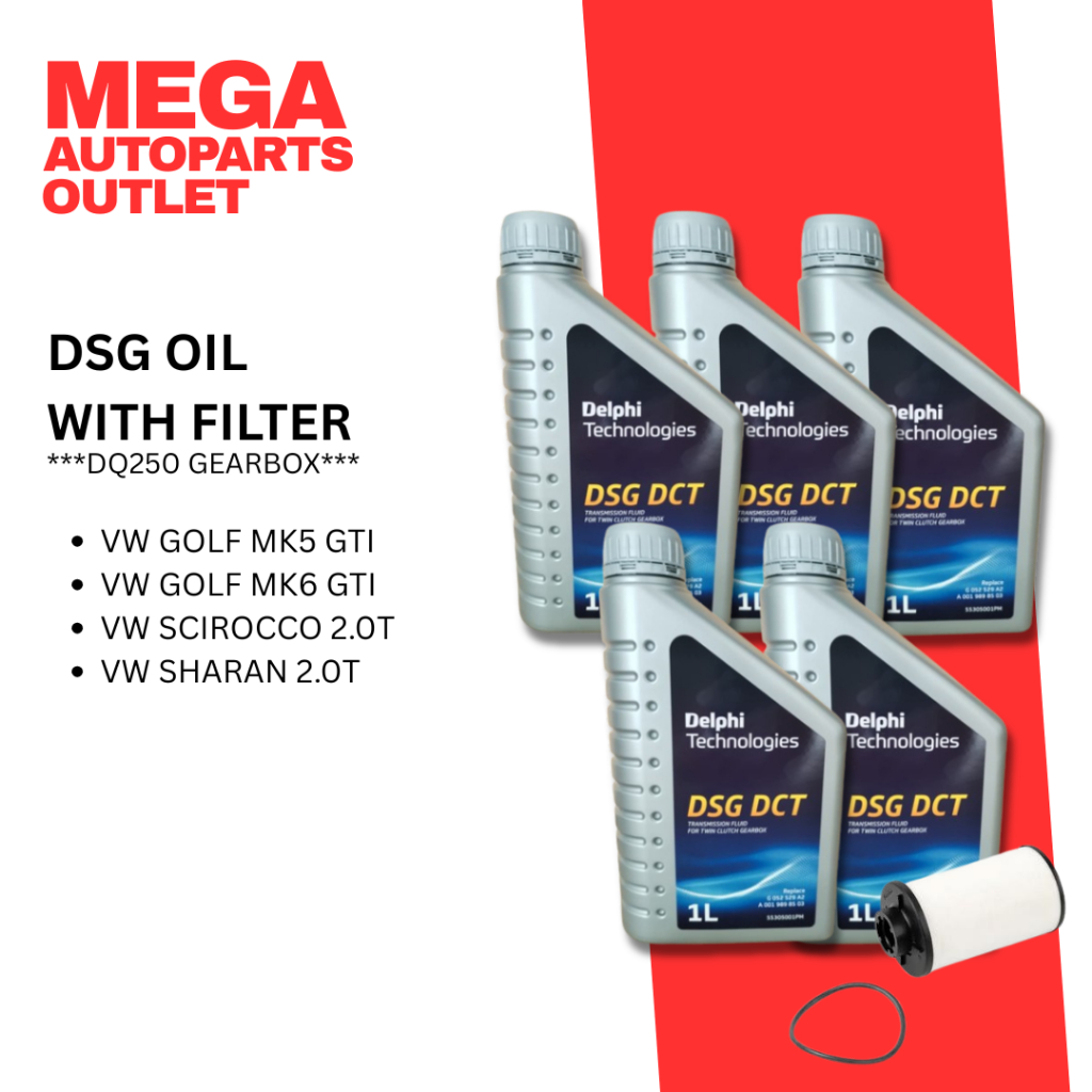 DSG OIL 6 ความเร็ว DQ250 VOLKSWAGEN GOLF MK5 GTI / MK6 GTI / SCIROCCO 2.0T / SHARAN G052529A2 G05218