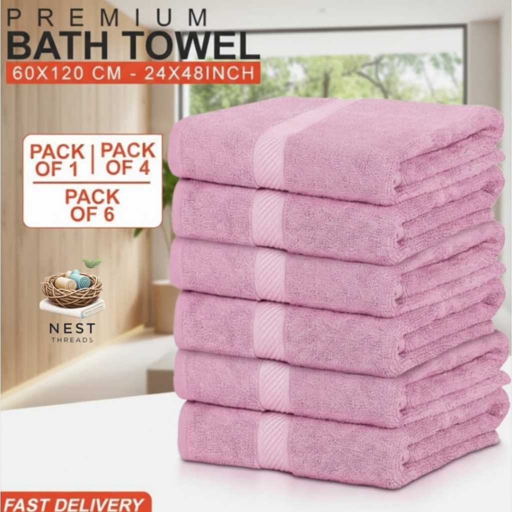 Bulk ผ้าเช็ดตัว US - 60x120 ซม. 500 GSM 100% ปั่นผ้าฝ้ายดูดซับสูง Utopia ผ้าเช็ดตัว Bath Tuala Mandi