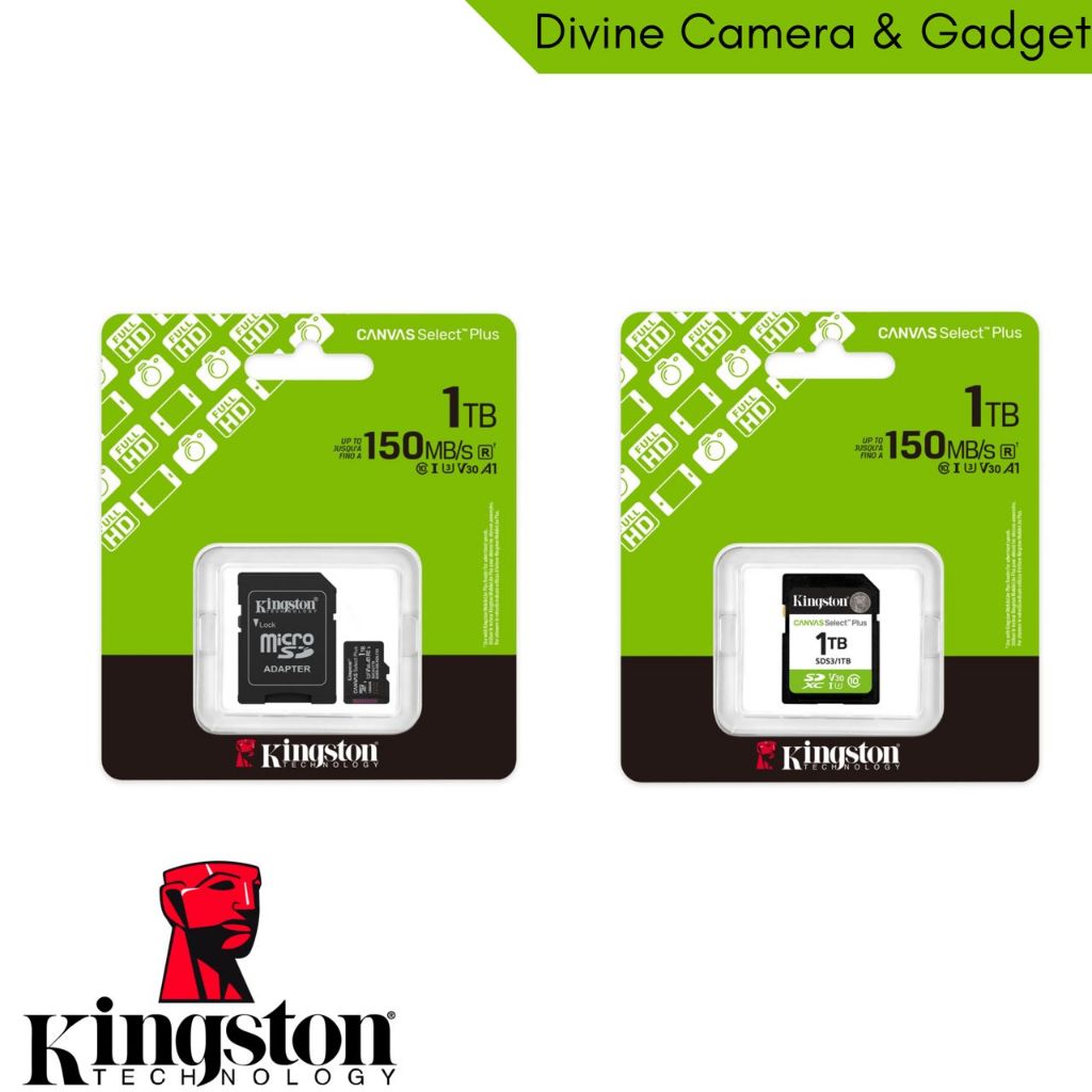 KINGSTON Canvas Select Plus การ์ดหน่วยความจํา SD/MSD 1TB