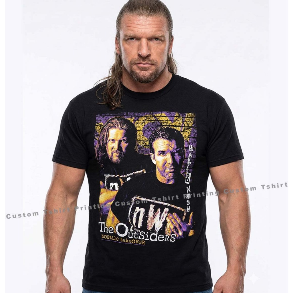 เสื้อยืดมวยปล้ํา The Outers Retro Hostile Takeover wwe