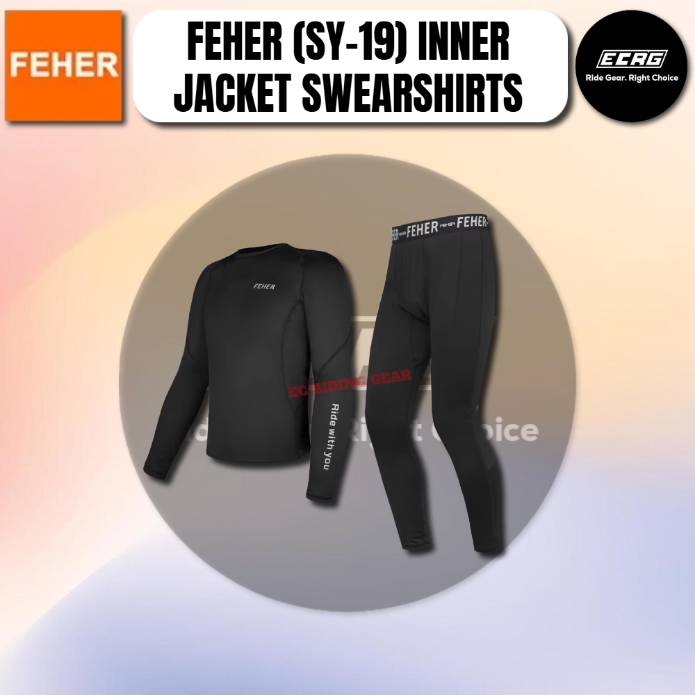FEHER (SY-19) INNER JACKET SWEARSHIRTS & PANTS BLACK (M-4XL)