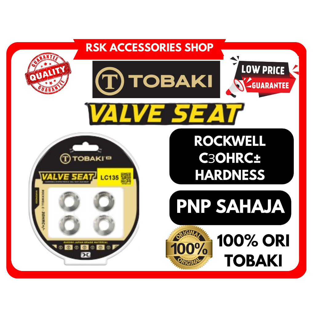 TOBAKI X VALVE WASHER ที่นั่ง Y15 LC135 2.0MM 2.5MM 3.0MM 3.5MM 4.0MM