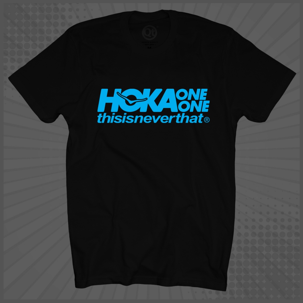 ใหม่ HOKA ONE ONE THIS ไม่เคยมีหมวกวิ่งรองเท้าเดินป่าโลโก้ผ้าฝ้าย 100% รอบคอแขนสั้น 160GSM UNISEX