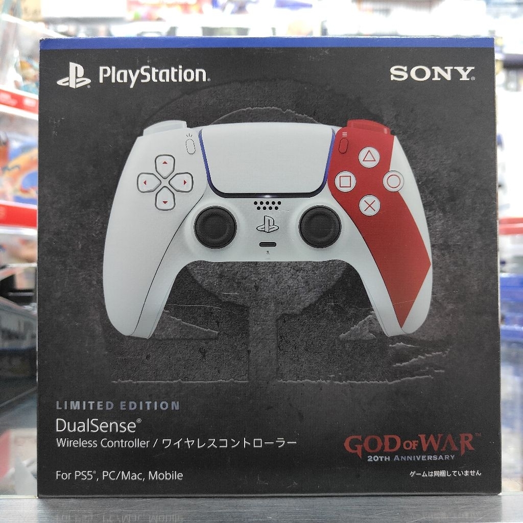 PS5 GOD OF WAR 20TH ANNIVERSARY DUALSENSE LIMITED EDITION นําเข้าไม่มีการรับประกันใหม่และซีเมนต์