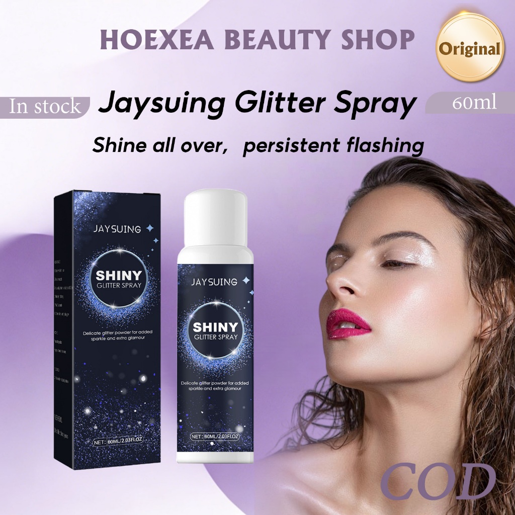 Jaysuing Glitter Spray Shiny Glitter Spray สเปรย์ไฮไลท์ Shimmering Highlight Powder สําหรับงานปาร์ตี