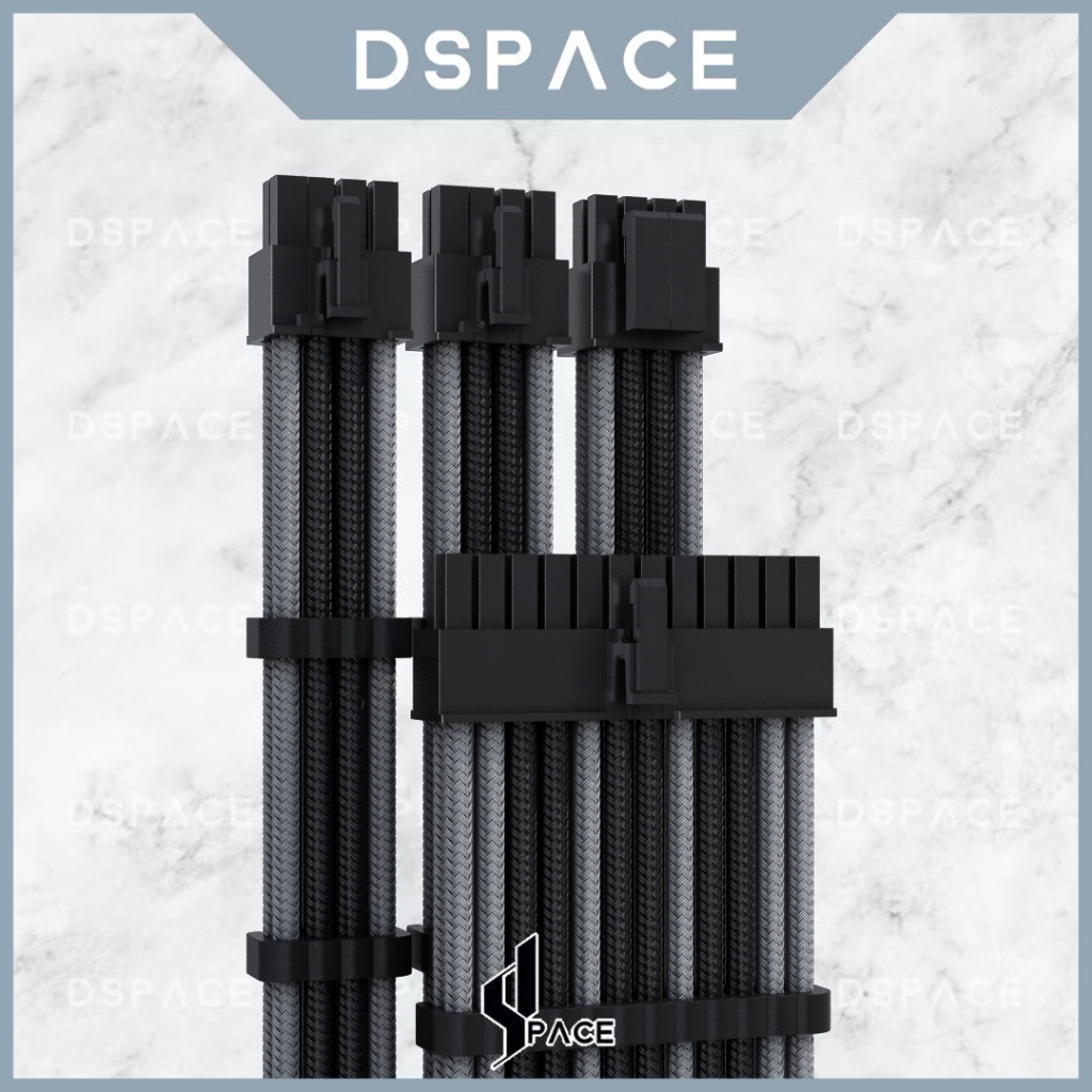 DSPACE MESH-X PSU Carbon Premium Sleeve Braided Extension Custom Sleeved Cable พร้อมหวีสําหรับเมนบอร