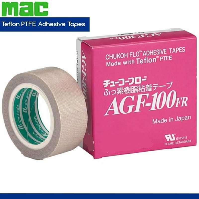 MAC Chukoh AGF-100FR Teflon PTFE เทปกาวญี่ปุ่น 13 มม.19 มม.25 มม.38 มม.