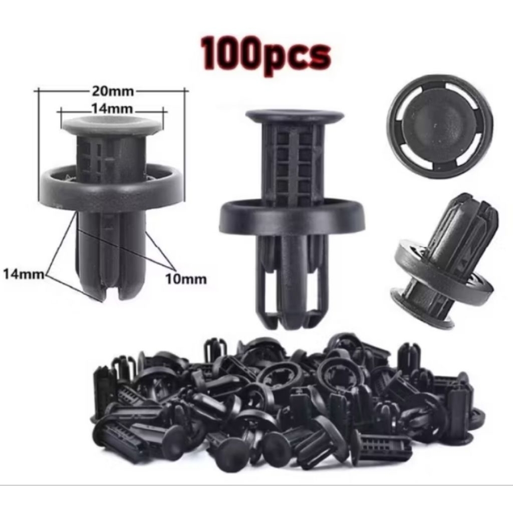 (100ชิ้น) Honda Clip Civic, City, Accord, Jazz 10mm 10Pc 20Pc
