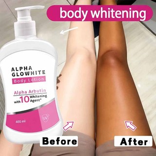 Alpha Glowhite Body Lotion Whitening & Moisturizing  Long-Lasting Hydration Body Lotion Hydrates Skin美白身体乳 400ml